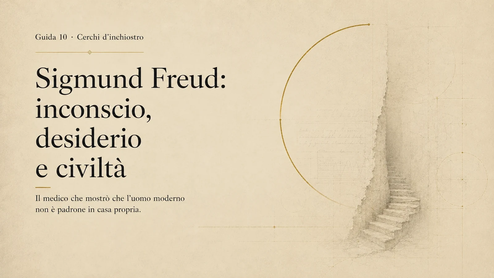Cover editoriale della guida su Sigmund Freud: inconscio, desiderio e civiltà.